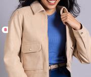 Melton Cropped Jackets From (XS-XXL)-Each