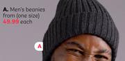 Men's Beanies From (One Size)-Each