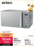Orion 30Ltr Electric Microwave OMW30E