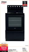 Univa 4 Plate 60cm Electric Stove U116B-1
