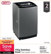 Defy 17Kg Stainless Steel Top Loader DTL153