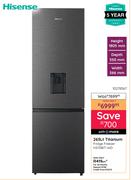 Hisense 263Ltr Titanium Fridge Freezer H370BIT-WD