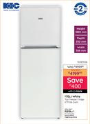 KIC 170Ltr White Top Freezer Fridge KTF518-2WH