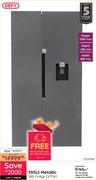 Defy 555Ltr Metallic SBS Fridge DFF547