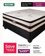 Restonic Magnolia 152cm Queen Base Set
