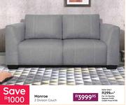 Monroe 2 Division Couch