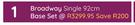 Sleepmasters Broadway Single 92cm Base Set