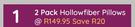 2 Pack Hollow Fiber Pillows