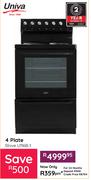 Univa 4 Plate Stove U116B-1
