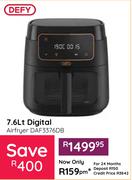 Defy Digital Airfryer DAF3376DB-7.6Ltr