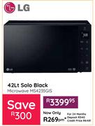 LG Solo Black Microwave MS4235GIS-42Ltr