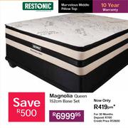 Restonic Magnolia Queen 152cm Base Set