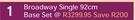 Sleepmasters Broadway Single 92cm Base Set
