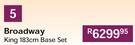 Sleepmasters Broadway King 183cm Base Set