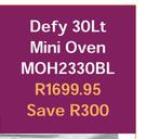 Defy 30Ltr Mini Oven MOH2330BL
