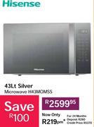 Hisense 43Ltr Silver Microwave H430MOMSS