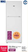 KIC 170Ltr White Top Freezer Fridge KTF518-2WH
