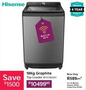 Hisense 18Kg Graphite Top Loader Washing Machine WT5T1825DT