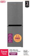 Defy 228Ltr Metallic Fridge Freezer DAC447