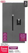 Defy 555Ltr Silver SBS Fridge DFF547
