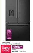 Hisense 575Ltr Black French Door Fridge H760FSB WD