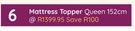 Mattress Topper Queen 152cm
