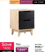 Titus 3 Drawer Pedestal