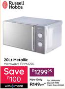 Russell Hobbs 20Ltr Metallic Microwave RHMA20L