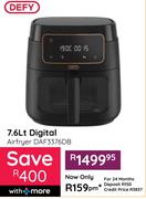 Defy 7.6Ltr Digital Airfryer DAF 3376DB