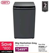 Defy 8Kg Manhattan Grey Top Loader Washing Machine DTL165