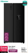 Hisense 514Ltr Black SBS  Fridge H670SMIB WD