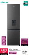 Hisense 263Ltr Titanium Fridge Freezer H370BIT-WD