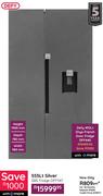 Defy 555Ltr Silver SBS Fridge DFF547