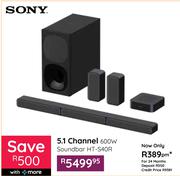 Sony 5.1 Channel 600W Soundbar HT-S40R