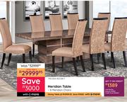 Meridian Table + 8 Meridian Chairs