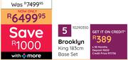 Sleepmasters Brooklyn King 183cm Base Set 10290350
