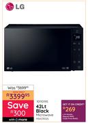 LG 42L Black Microwave MS4235GIS 10110195