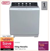 Defy 15Kg Metallic Twin Tub DTT151 10120032