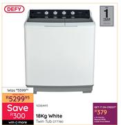 Defy 18Kg White Twin Tub DTT180 10064411