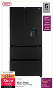 Defy 492L Onyx French Door Fridge DFF440-WD 10176985