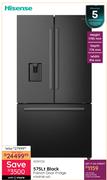 Hisense 575L Black French Door Fridge H760FSB-WD 10291720