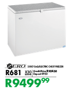 Zero 250Ltr Gas/Electric Chest Freezer