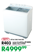   Defy DTT165 13Kg Twin Tub