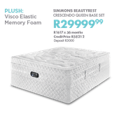Simmons Beauty Rest Crecendo Queen Base Set