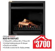 Megamaster Built-In Fireplace-760mm(w)x430mm(d)x710mm(h)