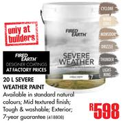 Fired Earth Severe Weather Paint-20Ltr