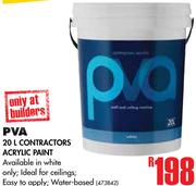 PVA 20Ltr Contractors Acrylic Paint