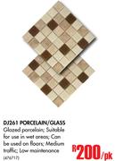 DJ261 Porcelain/Glass-Per pk