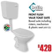 Betta Front Flush Value Toilet Suite