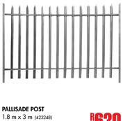 Palisade Post-1.8m x 3m 